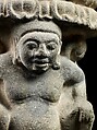 Lotus Base with Squatting Gana Figure, Sandstone, Central Thailand