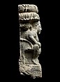 Lotus Base with Squatting Gana Figure, Sandstone, Central Thailand