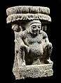 Lotus Base with Squatting Gana Figure, Sandstone, Central Thailand