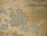 Panel, Silk, metallic thread;  lined with cotton, China