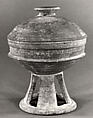 Pedestal dish with cover, Stoneware, Korea
