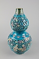 Double gourd bottle with immortals, Porcelain with openwork decoration and polychrome enamels (Jingdezhen fahua ware), China
