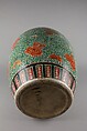 Jar with floral patterns, Porcelain painted in overglaze polychrome enamels (Jingdezhen ware), China