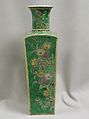 Vase (one of a pair), Porcelain painted in overglaze famille verte enamels, China