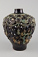 Vase with figural scene, Stoneware with perforated decoration and painted with polychrome enamels (Fahua ware), China