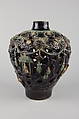 Vase with figural scene, Stoneware with perforated decoration and painted with polychrome enamels (Fahua ware), China