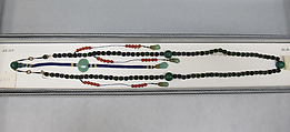 Court necklace, Glass, berries, silk, China
