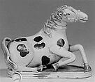 Figure of Horse, Porcelain painted in famille verte enamels on the biscuit, China
