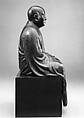 Portrait of a Zen Master, Lacquer on wood with inlaid crystal, Japan