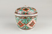 Bowl with Lid, Porcelain decorated with polychrome overglaze enamels, China