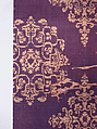 Textile with floral medallions, Weft-faced compound silk twill, China