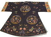Woman's Informal Robe with Garden Roundels, Silk and metallic thread embroidery on plain-weave silk, China