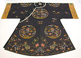 Woman's Informal Robe with Garden Roundels, Silk and metallic thread embroidery on plain-weave silk, China