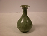 Vase, Stoneware with incised decoration under celadon glaze (Longquan ware), China