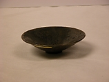 Bowl (one of a pair), Stoneware with golden-black hare's fur glaze (Tenmoku ware?), China