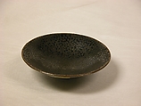 Bowl (one of a pair), Stoneware with golden-black hare's fur glaze (Tenmoku ware?), China