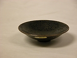 Bowl (one of a pair), Stoneware with golden-black hare's fur glaze (Tenmoku ware?), China