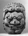 Head from Colossal Statue of Guardian, Wood, iron staples, Japan