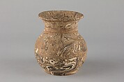 Vase, Stoneware with marbelized clay, China