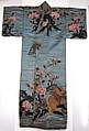 Kabuki Costume: Outer Robe (Uchikake) with Design of Lioness and Cubs, Silk, cotton, and metallic thread, glass, embroidered satin, Japan