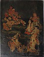 Eight Attendants of Fudō Myōō, Door of a portable shrine; ink, color, and gold on lacquered wood, Japan