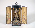 Thousand-armed Kannon in Portable Shrine, Wood, lacquer, gold, pigments, Japan