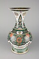 Vase with floral patterns, Porcelain painted in overglaze polychrome enamels (Jingdezhen ware), China