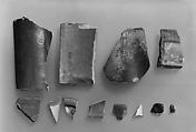 Roof tile fragment, Earthenware with turqoise blue glaze, China