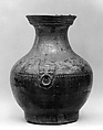 Vase, Earthenware with lead green glaze, China