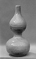 Double gourd shaped vase, Porcelain with incised decoration under cream white glaze (Jingdezhen ware), China