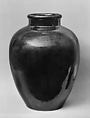 Jar, Porcelain with brown glaze (Jingdezhen ware), China