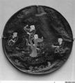 Mirror Case, Silk, metal thread / Embroidery; split stitch, couched, China