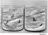 Tab, Silk;  on silk;  bound with silk, metallic thread, China