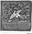 Rank Badge with Silver Pheasant, Silk, metallic thread, China