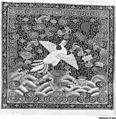 Rank Badge with Silver Pheasant, Silk, metallic thread, China