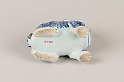 Incense Burner in the Shape of a Dog, Porcelain painted in underglaze blue, China