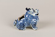 Incense Burner in the Shape of a Dog, Porcelain painted in underglaze blue, China