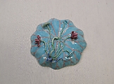 Lotus dish, Porcelain painted in overglaze polychrome enamels and with applique decoration (Jingdezhen ware), China