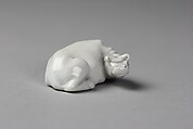 Netsuke in the Shape of a Bull, Porcelain, Japan