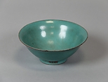 Bowl, Red stoneware with green glaze (Yixing ware), China