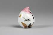 Netsuke, Porcelain with gold lacquer, polychrome enamels, Japan