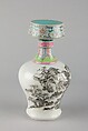 Vase with landscape, Porcelain painted in overglaze polychrome enamels (Jingdezhen ware), China
