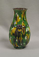 Vase, Porcelain with "egg-and-spinach" glaze, China