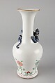 Vase with entwined dragon, Porcelain painted in overglaze polychrome enamels, and relief decoration with dark blue glaze and gilt (Jingdezhen ware), China