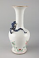 Vase with entwined dragon, Porcelain painted in overglaze polychrome enamels, and relief decoration with dark blue glaze and gilt (Jingdezhen ware), China