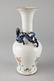 Vase with entwined dragon, Porcelain painted in overglaze polychrome enamels, and relief decoration with dark blue glaze and gilt (Jingdezhen ware), China