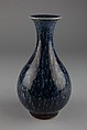 Vase, Porcelain with mottled blue and black glaze, China