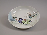Plate, Porcelain painted in overglaze enamels, China