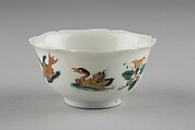 Cup with duck, fish, and flowers, Porcelain painted in overglaze polychrome enamels (Jingdezhen ware), China
