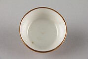 Cup (from a set of eight), Porcelain with iron-red glaze, painted in overglaze polychrome enamels, China